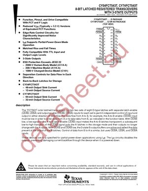 CY74FCT543ATSOC datasheet  